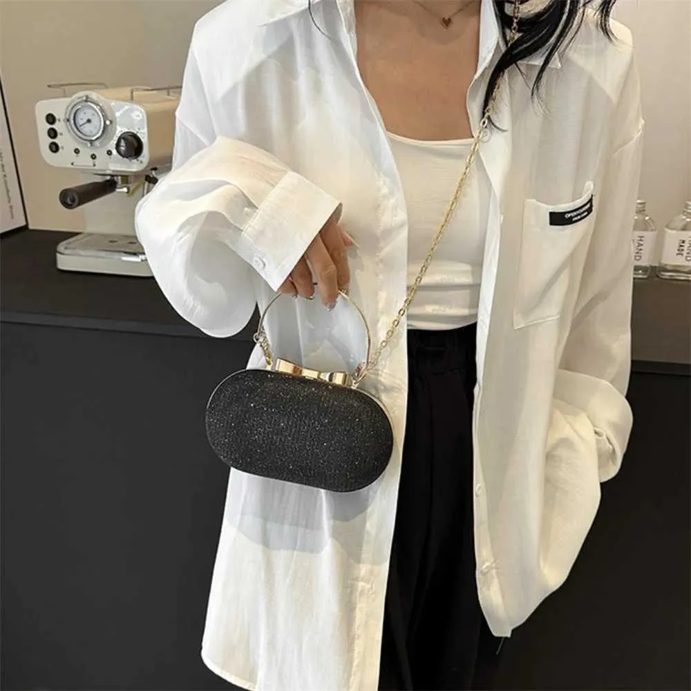Pochette portefeuille femme rose brillant sequin sac à main 2024 nouvelle mode soirée dix police petit sac de créateur Y241019_voghion.com