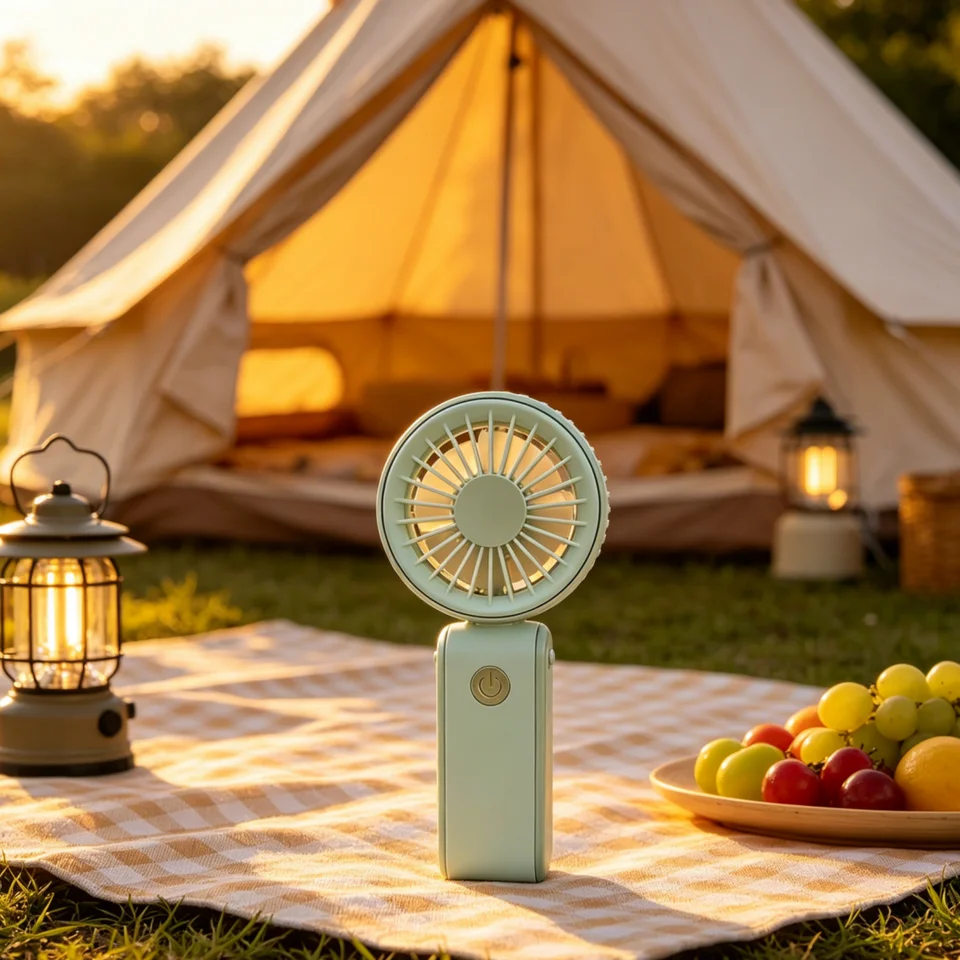 Tragbarer Handventilator Für Reise Büro Und Camping Grün_voghion.com