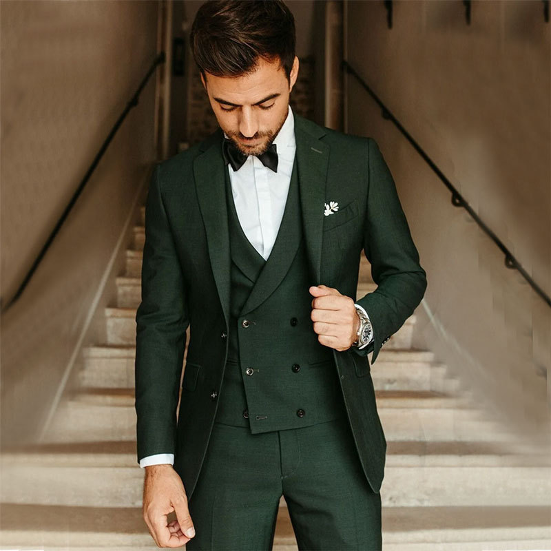 Men's Clothing suits men's three piece suits business casual wedding groom best man suits slim formal suits