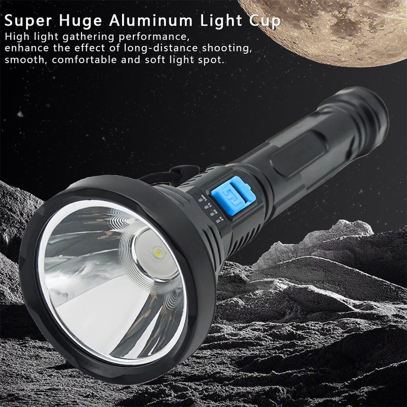 Kunststoff USB lade LED ultra-helle hause tragbare outdoor lange-palette beleuchtung taschenlampe_voghion.com