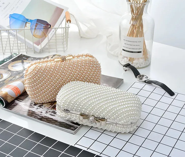 Perlen-clutch Abendtasche Elegante Party-tasche Für Damen Mädchen_voghion.com