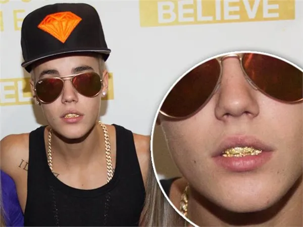 Bio Copper Gold Plated Hip Hop Bling Jewelry Teeth Grillz Caps Top & Bottom Golden Grill Set Tooth Socket Hallowmas_voghion.com