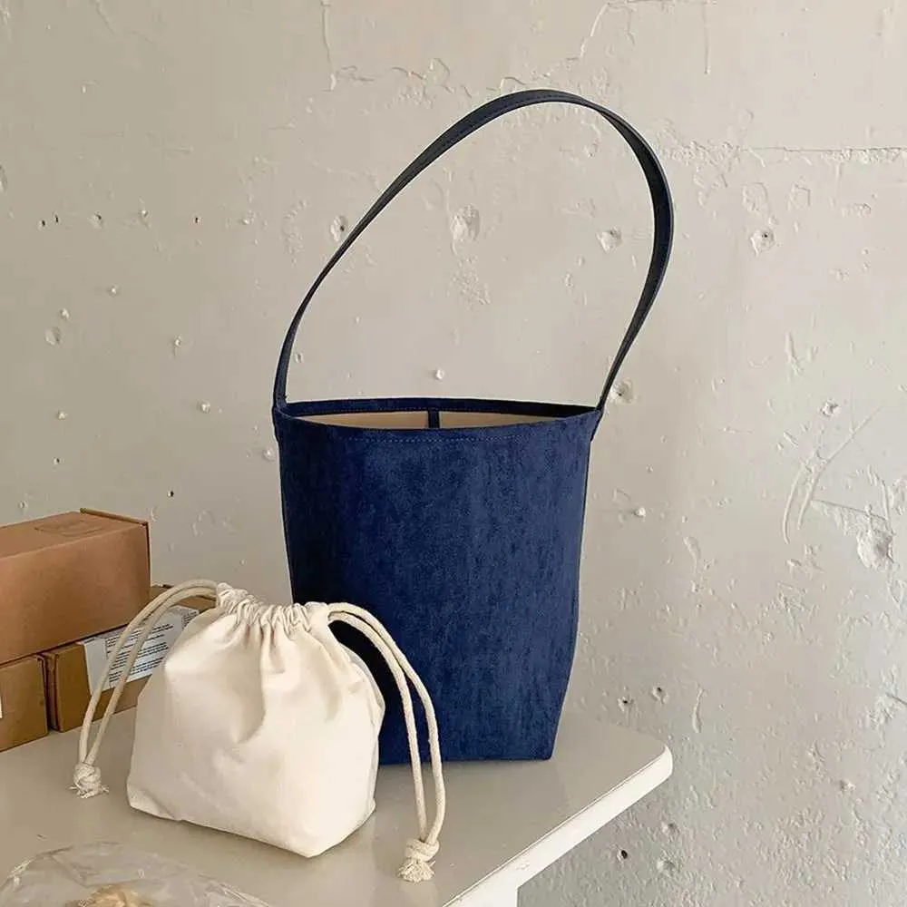 Designer-Tasche Retro Wildleder Eimer einfarbig Handtasche matt PU Leder Schulter koreanische Brieftasche Unterarmtasche für Mädchen_voghion.com