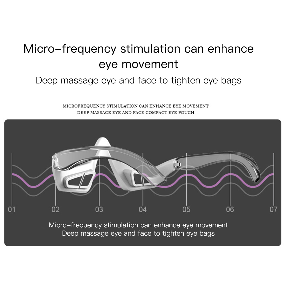 3D elektriskais acu masieris Ems mikro strāvas sarkanās gaismas brilles acu masāža noguruma mazināšanai grumbu samazināšanai noņemiet tumšos lokus_voghion.com