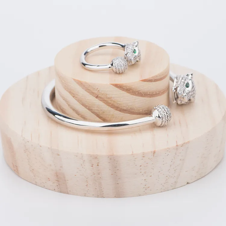 ball gold sliver Leopard Diamond Bangle bracelets chain Love Designer for women men open couple fashion designer Wedding_voghion.com