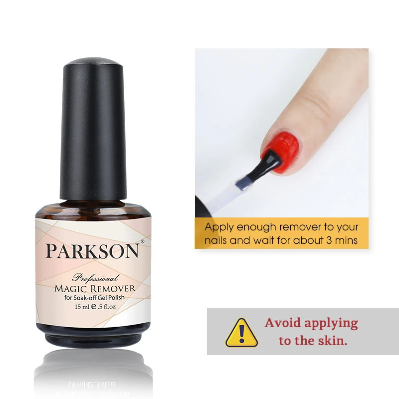 Parkson 15 ml Nagų gelis Magic Remover Gel Nusiurbkite lipnų sluoksnių valiklis Nagų riebalų šalinimo priemonė Pusiau ilgalaikis nagų UV gelio valiklis_voghion.com