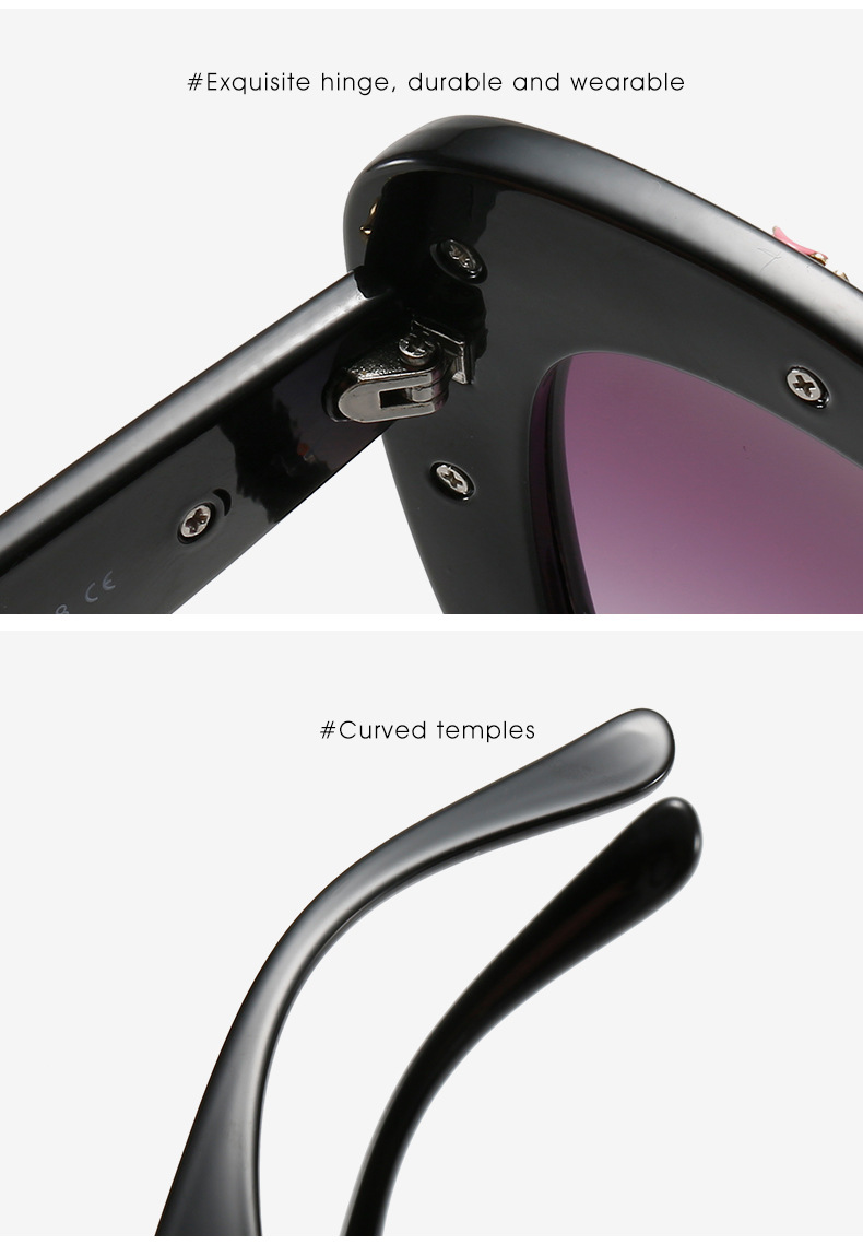 Baroque Modern Vintage Cat Eye Sunglasses Women Designer Sun Glasses Fashion Pink Shades Female Flower Decoration_voghion.com
