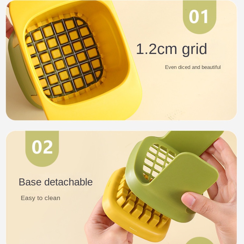 Multifunctional Vegetable Chopper French Fries Cutter Household Hand Pressure Onion Dicer Cucumber Potato Slicer Kitchen Tools_voghion.com