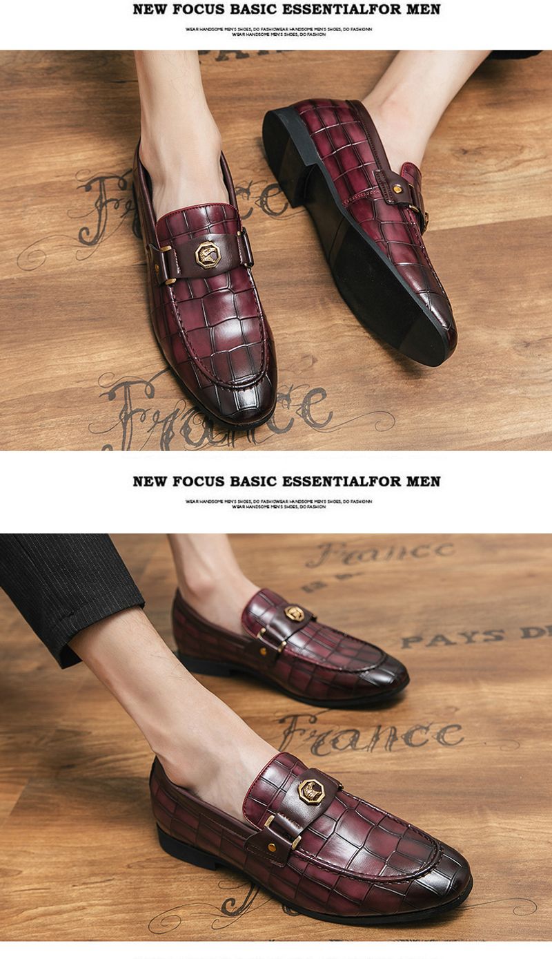 Men’s Shoes large size business men's loafers formal breathable lazy office professional leather shoes_voghion.com