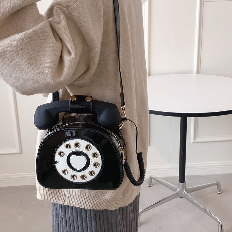 Femmes élégantes en forme de téléphone bandoulière en cuir PU sac à bandoulière femme sac à main décontracté Shopping rue cartable d'école_voghion.com
