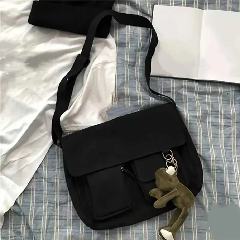 Dammen Crossbody-Tasch Kleng Daisy Séiss Villsäiteg Modern Minimalismus Grouss Kapazitéit Studenten Leinwand Fraen Een-Schëller_voghion.com