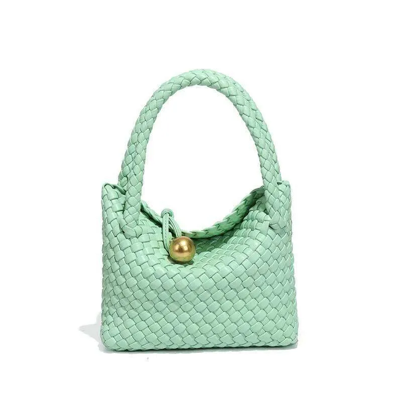 Borsa a tracolla intrecciata da donna, semplice e dal tocco avanzato, in materiale PU, borsa hobo_voghion.com