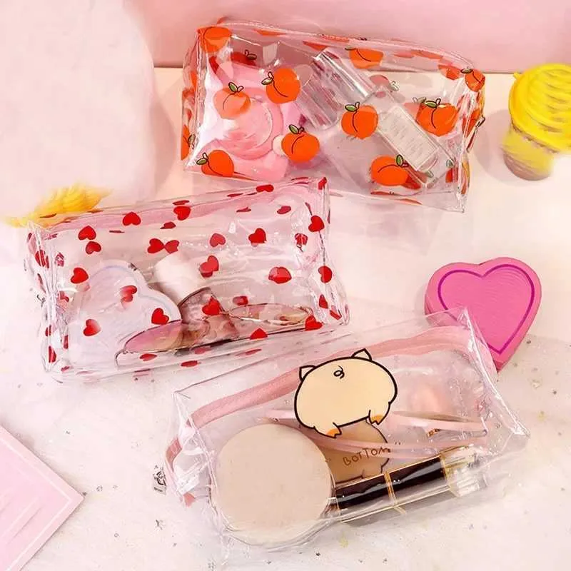 Borsa da viaggio trasparente in PVC per trucco e bellezza, organizer da viaggio per ragazze, Y241023_voghion.com