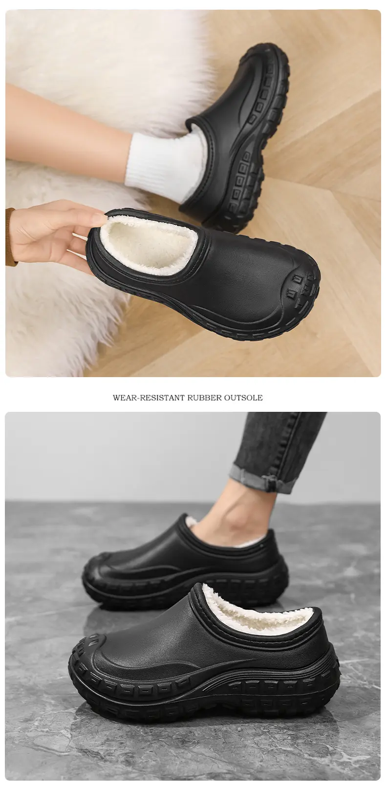 Winter Men's And Women's Waterproof Cotton Shoes, Velvet Warm Outer Wear Cotton Slippers Casual_voghion.com