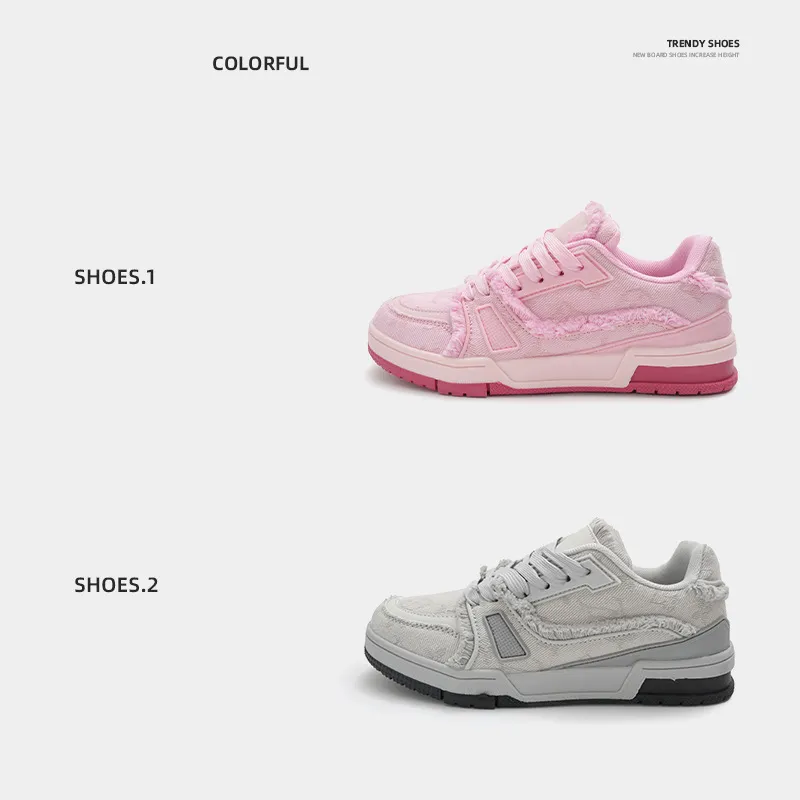Scarpe da running con frange in denim stile chic hong kong_voghion.com