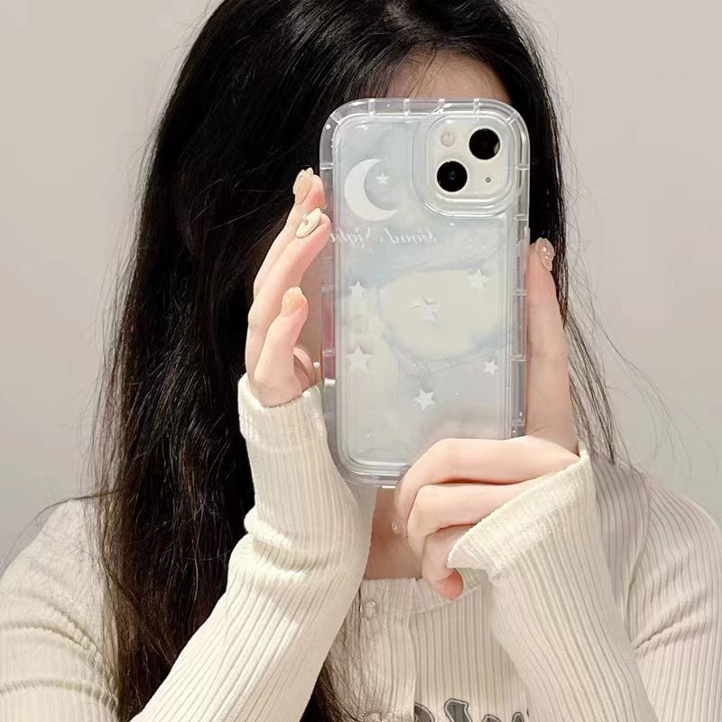Samsung S24 S23 S22 S21 S20 FE S10 NOTE 10 20 ULTRA PLUS aesthetic Starry Sky Stars Moon Airbag protection Soft Case_voghion.com