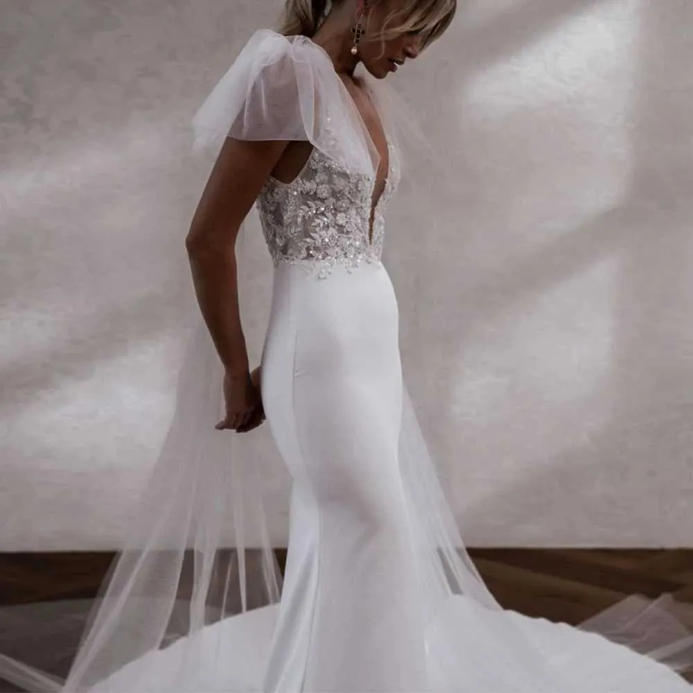 Hair Jewelry Womens Cape 1 Pair Bridal Wings Wedding Veil Removable Sleeve Shoulders Cover Shawl Bride Party Accessories_voghion.com