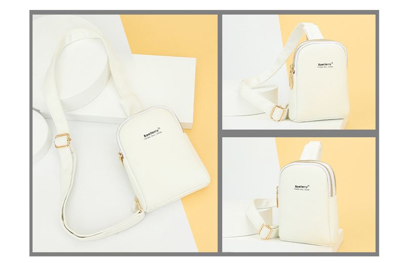 Baellerry nouveau sac messager à double fermeture éclair pour femme de style coréen, sac de téléphone portable simple et polyvalent, vente en gros_voghion.com