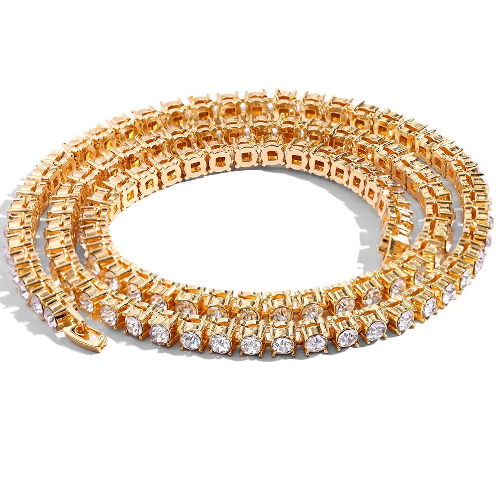 Ketten Iced Out Strass kursive Initialen Anhänger Halskette für Frauen Bling Brief Name Tennis Choker Halsketten Punk_voghion.com