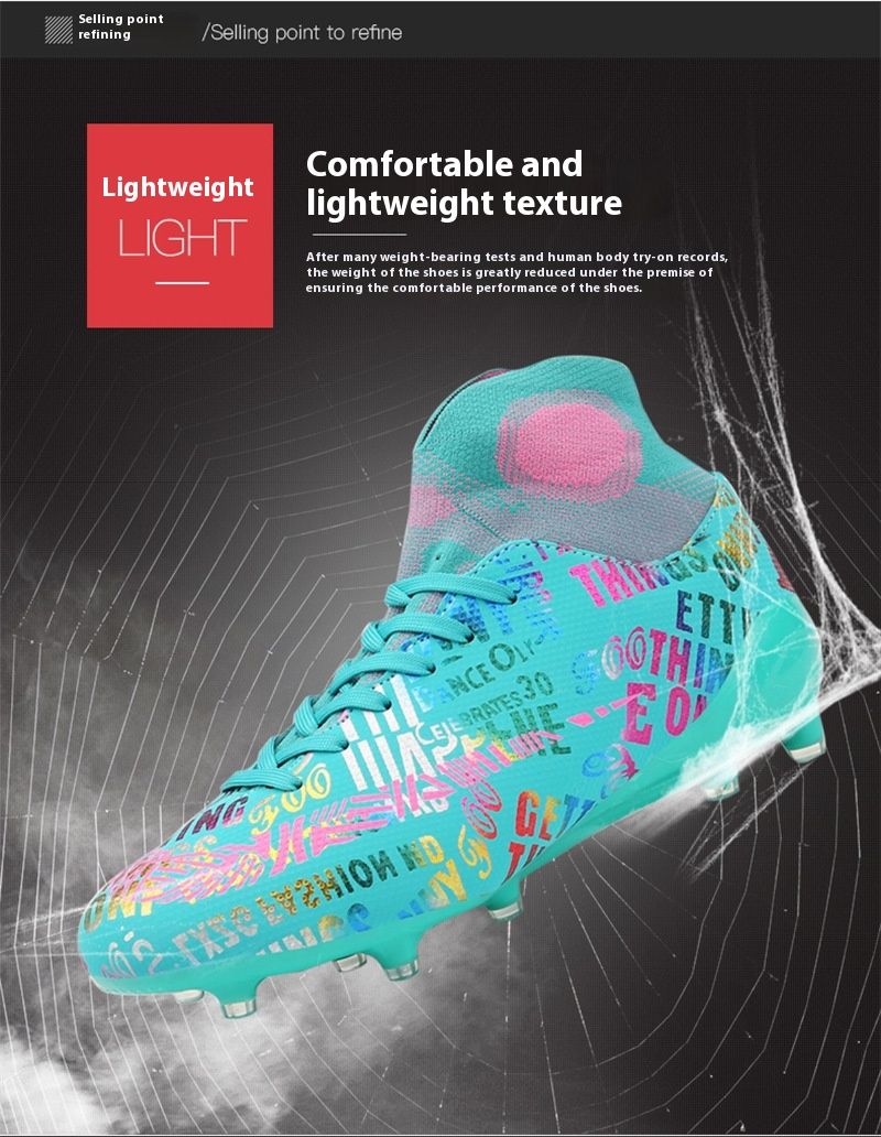 mit langen hohe Erwachsene, modisch, atmungsaktiv, geschredderte Spikes, Fußballschuhe für Herren, große Größe_voghion.com