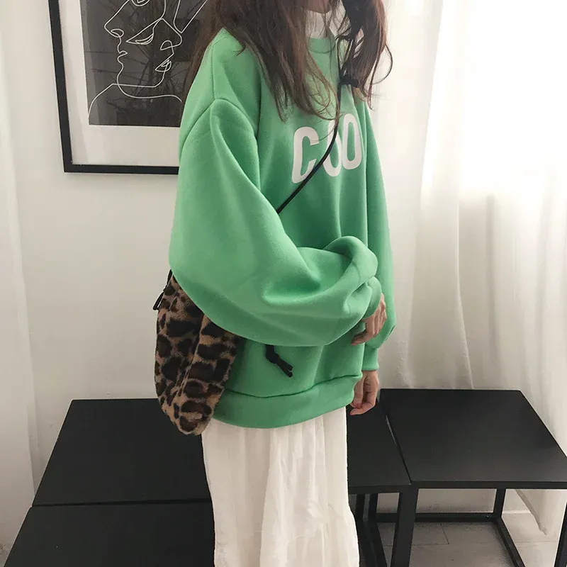 Borsa a tracolla monospalla con coulisse e motivo leopardato retrò per donna, nuova borsa a mano autunno/inverno per il tempo libero_voghion.com