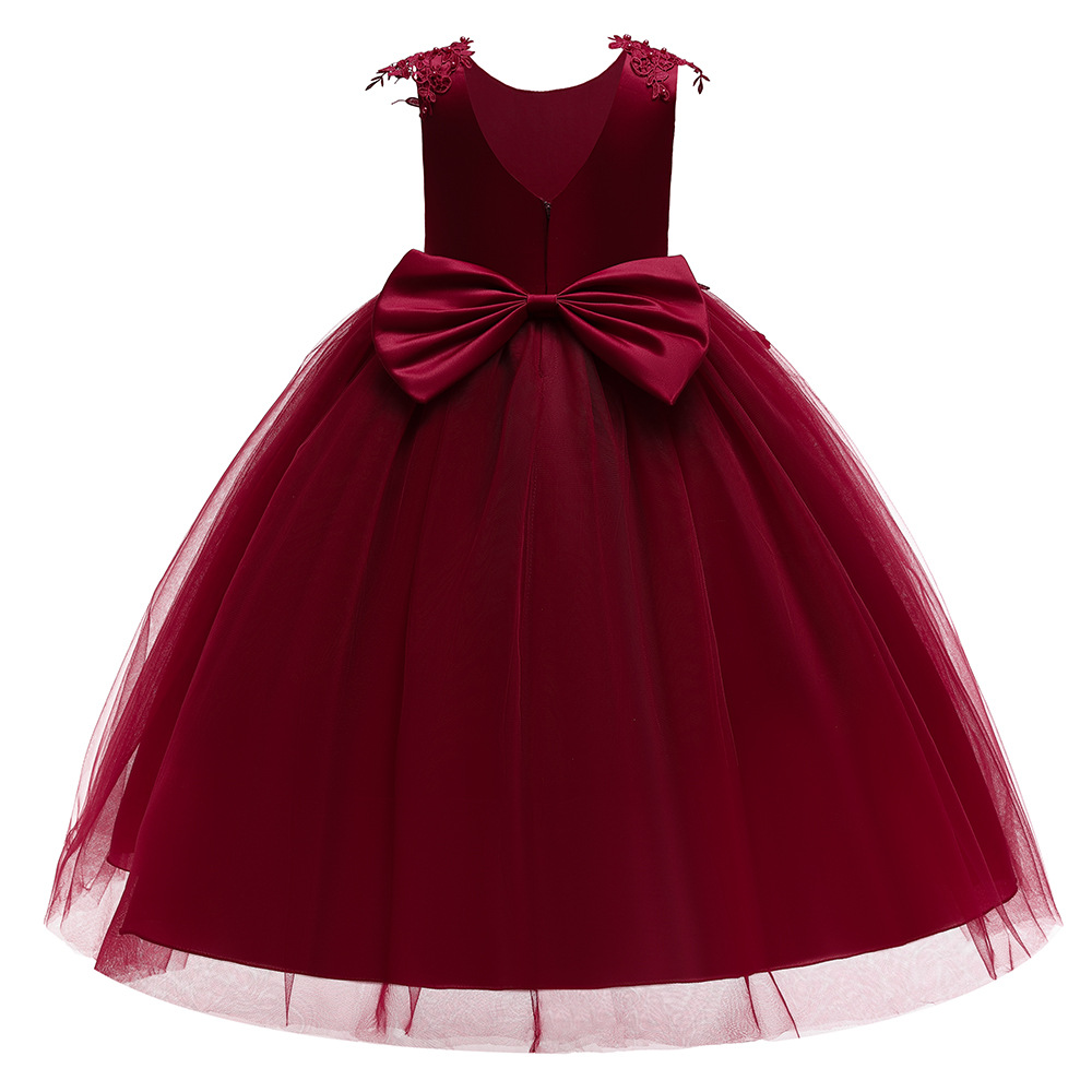 Petite robe Tutu à fleurs pour fille, fête d'anniversaire, communion, perlée, nouvel an, noël, princesse, manches volantes, 2024_voghion.com