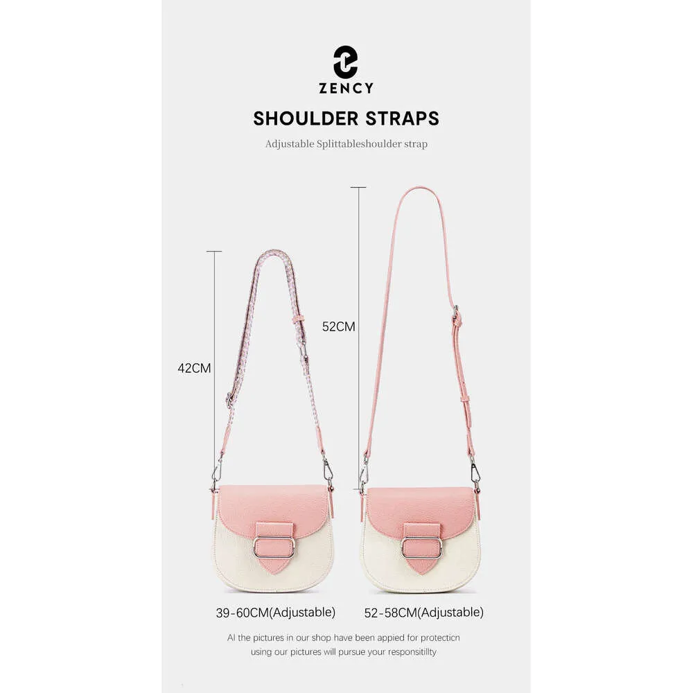 Zency Donna 100% Vera Pelle Borsa a Tracolla Piccola Borsa a Tracolla da Ascella con Due Cinghie per l'Estate_voghion.com