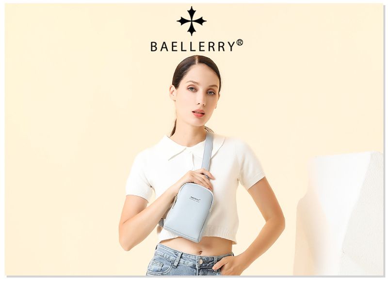Baellerry nouveau sac messager à double fermeture éclair pour femme de style coréen, sac de téléphone portable simple et polyvalent, vente en gros_voghion.com