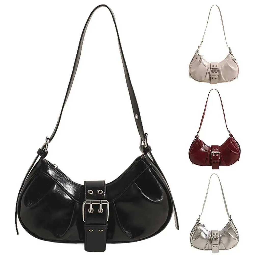Sac de créateur en cuir bandoulière Y2K pochette pour femme avec bandoulière réglable sac sans-abri boucle portefeuille sous le bras pour_voghion.com