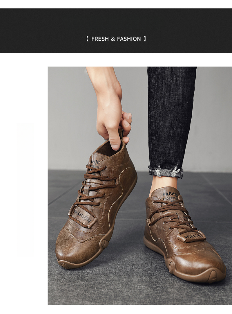 Herren Leder Retro Wanderschuhe Für Outdoor Und Freizeit_voghion.com