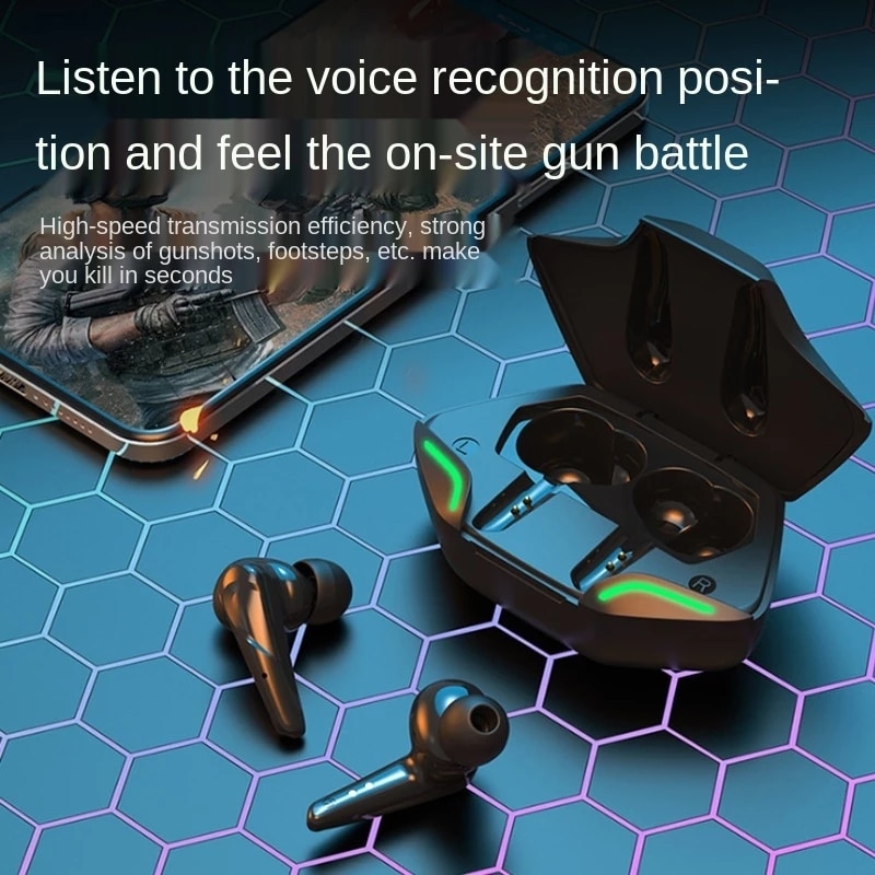 Bluetooth-Kopfhörer, kabellos, für den E-Sport, für Musikhören, Spiele, hohe Schönheit im Ohr_voghion.com
