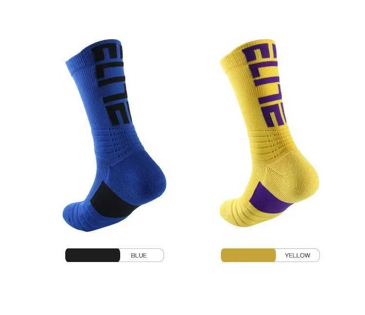 Men's 5Pairs Professional Cotton Basketball Elite Thick Sports Compression Durable Skateboard Towel Bottom Socks_voghion.com