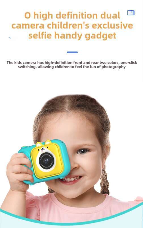 Produs nou 2025: Mini cameră digitală HD pentru copii, pentru studenți, cameră DSLR micro mică cu suport_voghion.com