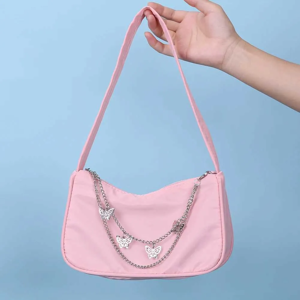 Solid color Shoe wallet chain Wen Underarm womens Fi top handle Cluhes black beige white bag Y241026_voghion.com