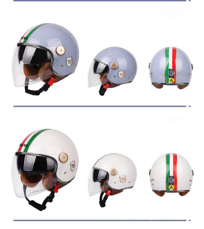 3C Certified Dual Mirror Motorcycle Half Men Women, Lightweight For All Seasons, Sun Protection And Warm Safety Helmet_voghion.com