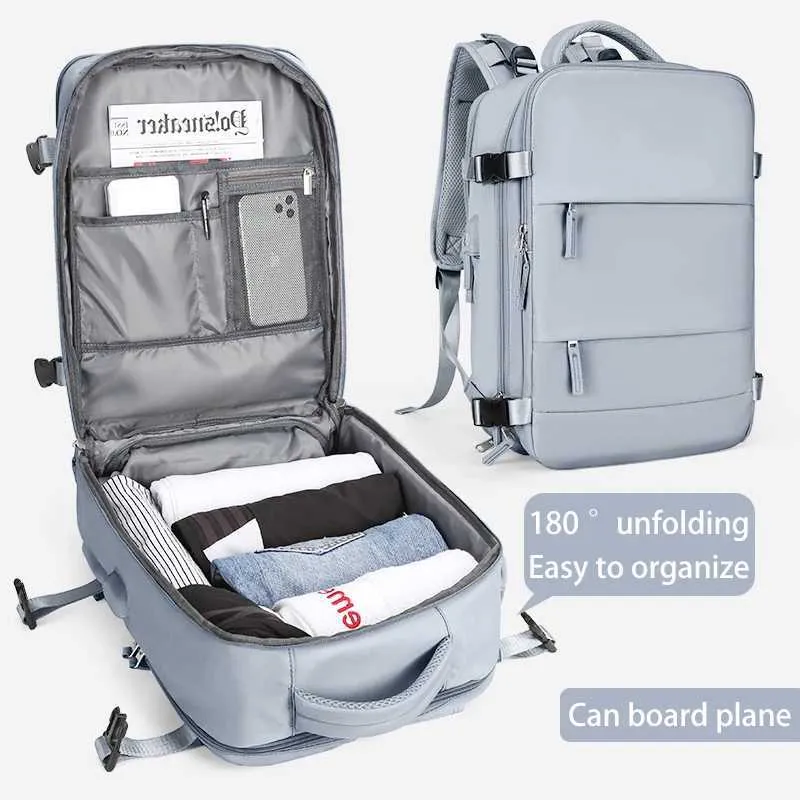 Large Travel for Women Men Weekend Carry on Waterproof Hiking Backpack Flight Approved Work Laptop BackpackC241116_voghion.com
