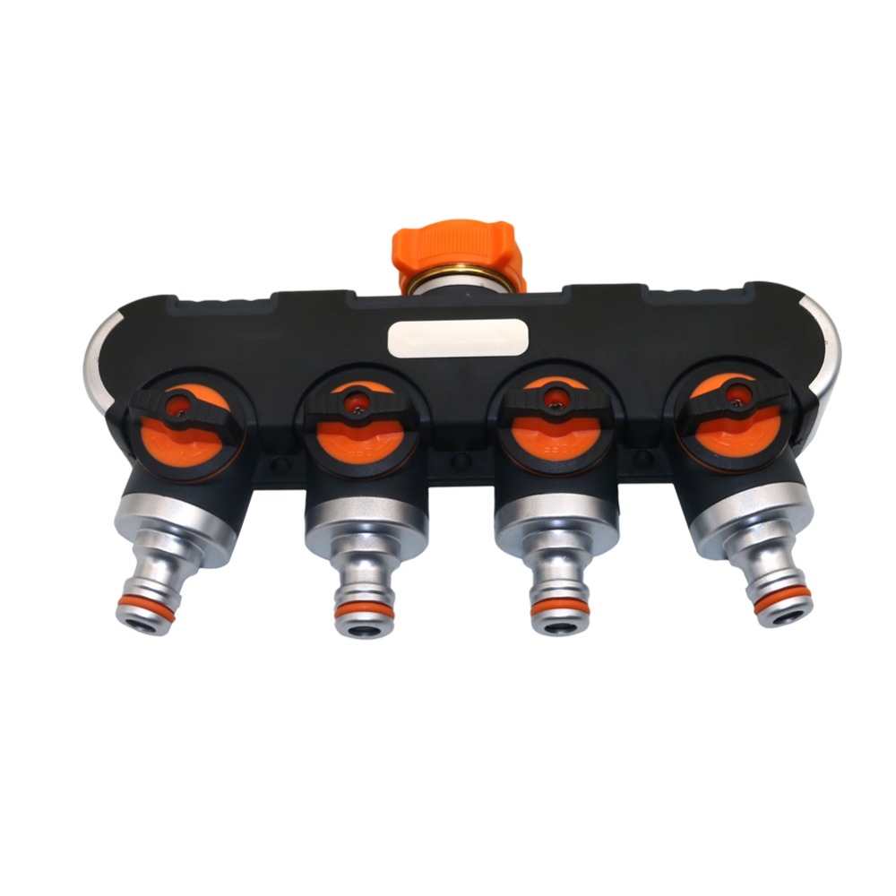 Connettori per rubinetti da giardino a 4 vie, divisore per tubi flessibili in metallo, connettore per irrigazione a goccia in plastica, strumenti per lavaggio auto, 1 pezzo_voghion.com