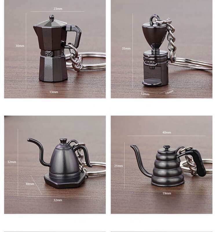 Pendentif clé de voiture en métal 3D, porte-clés ustensile à café, cadeau commémoratif d'anniversaire de magasin_voghion.com