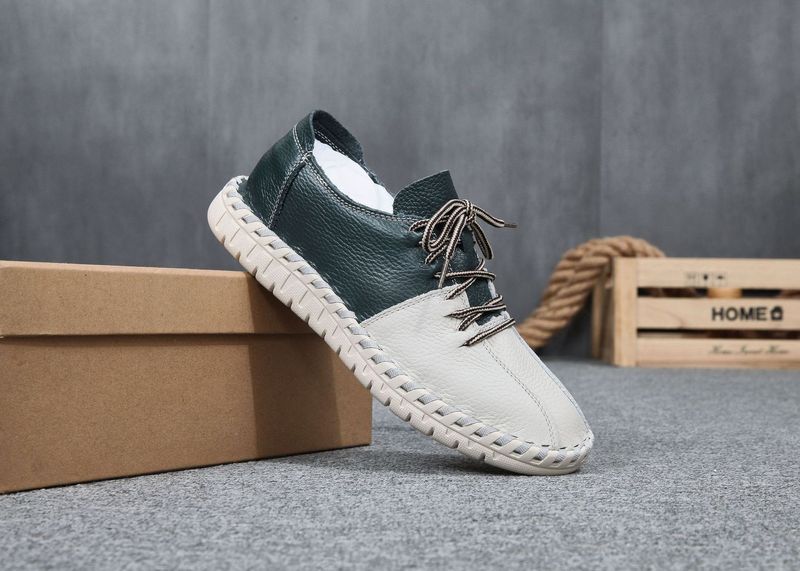 Scarpe estive nuove in pelle casual sportive estive da guida con punta a strato in pelle di mucca mocassini fatti a mano da uomo_voghion.com