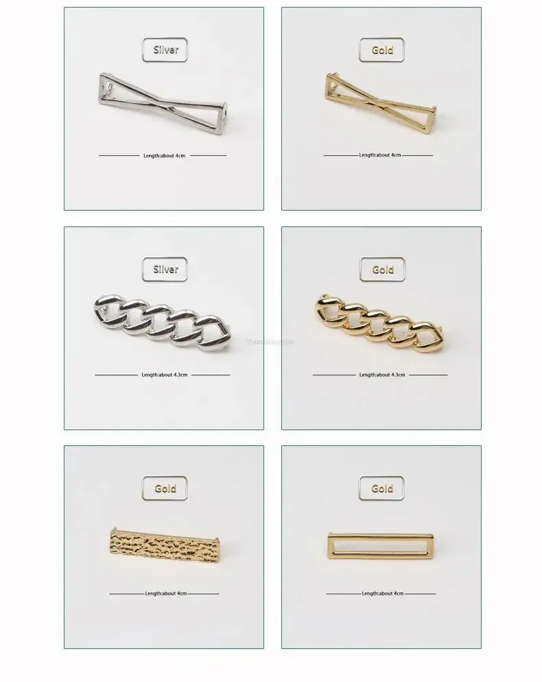 Shoe Parts Accessories 1Pcs Metal Charms Fashion Gold sier Sneakers Girl Gift decoration DIY Shoelaces Buckles Shoes_voghion.com