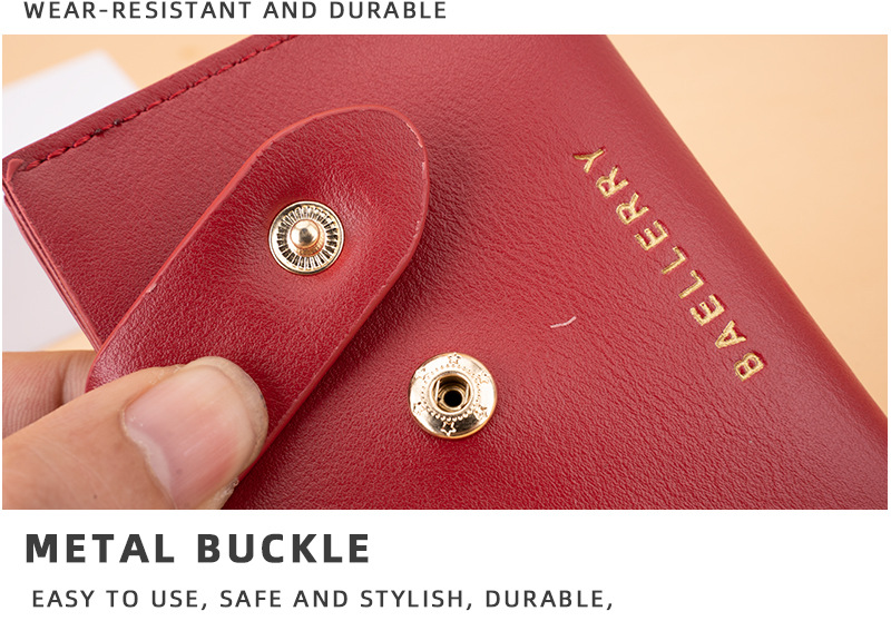 Baellerry new ladies card holder Korean style fashion buckle coin purse versatile light and compact wallet wholesale_voghion.com