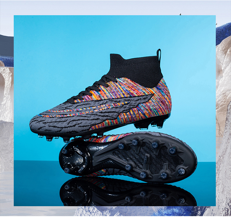 Vīriešu futbola apavi iekštelpu sportam, treniņu apavi, profesionāli apavi, neslīdoši, futzāla lidojoši, austi TF/FG apavi._voghion.com