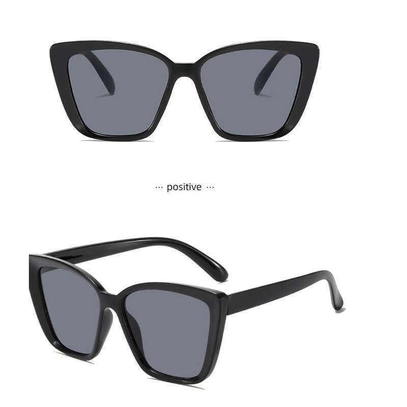 New High-end Concave Shaped Cat Eye Sunglasses, Instagram Fashion, Generous Frame, Square Shape_voghion.com