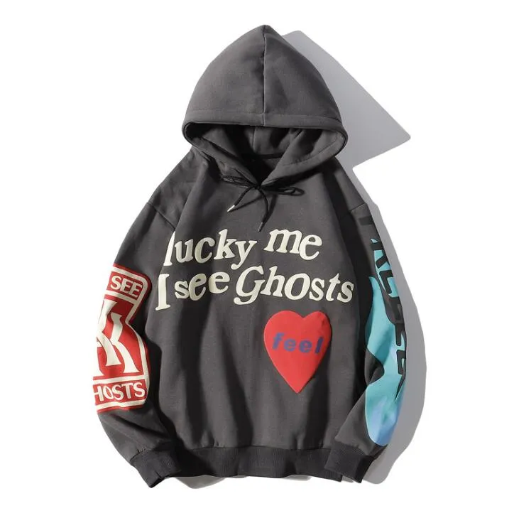 Kleidung Lucky Me I See Ghosts Print Hoodie Herren Damen Designer Hoodies Pullover Herbst Winter Sweatshirts_voghion.com