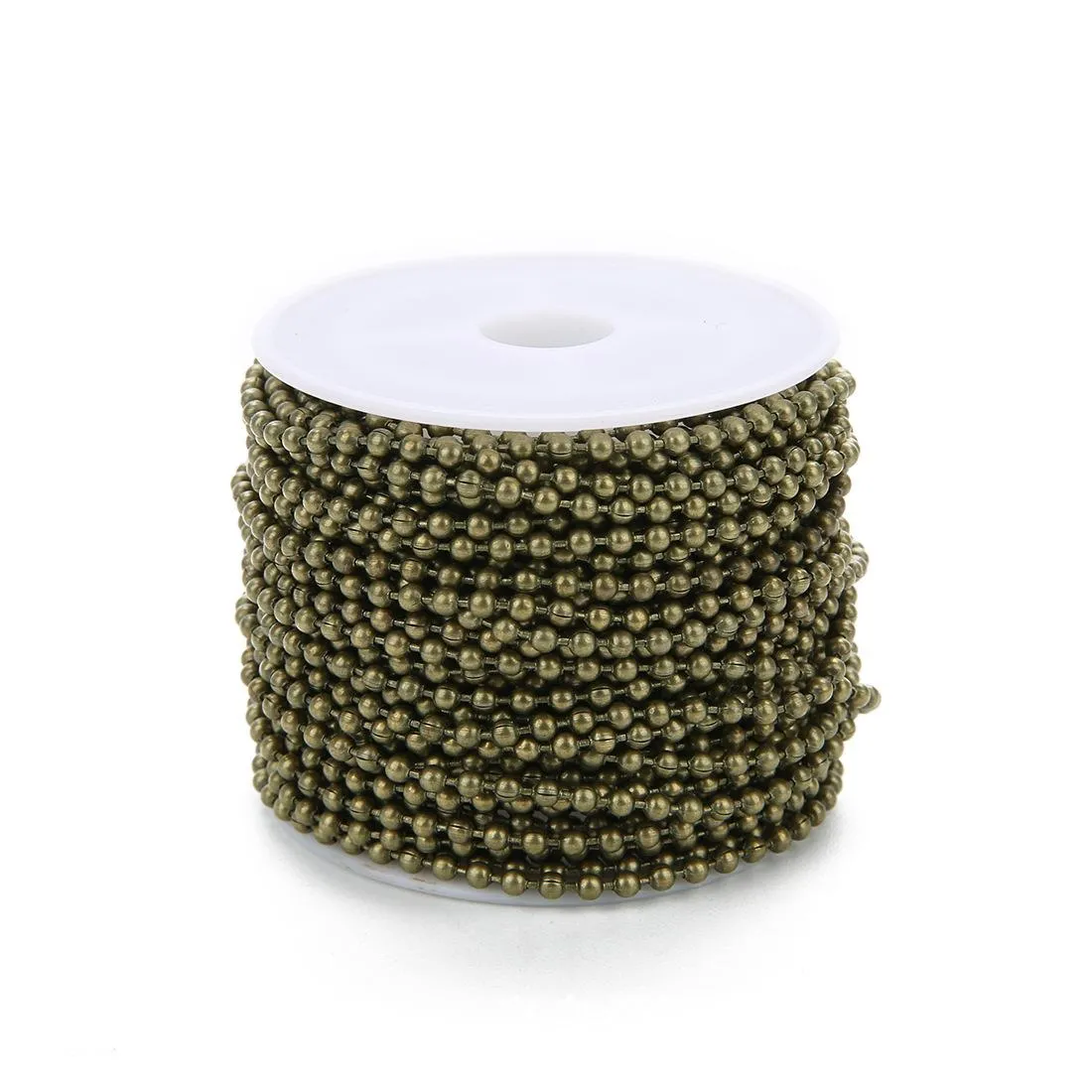 10 yards/Rotolo Larghezza 2mm Catene di Perline a Sfera in Metallo Collana Ferro Oro Rosa Argento Bronzo Nero Catena Accessori per Gioielli Fai da Te_voghion.com