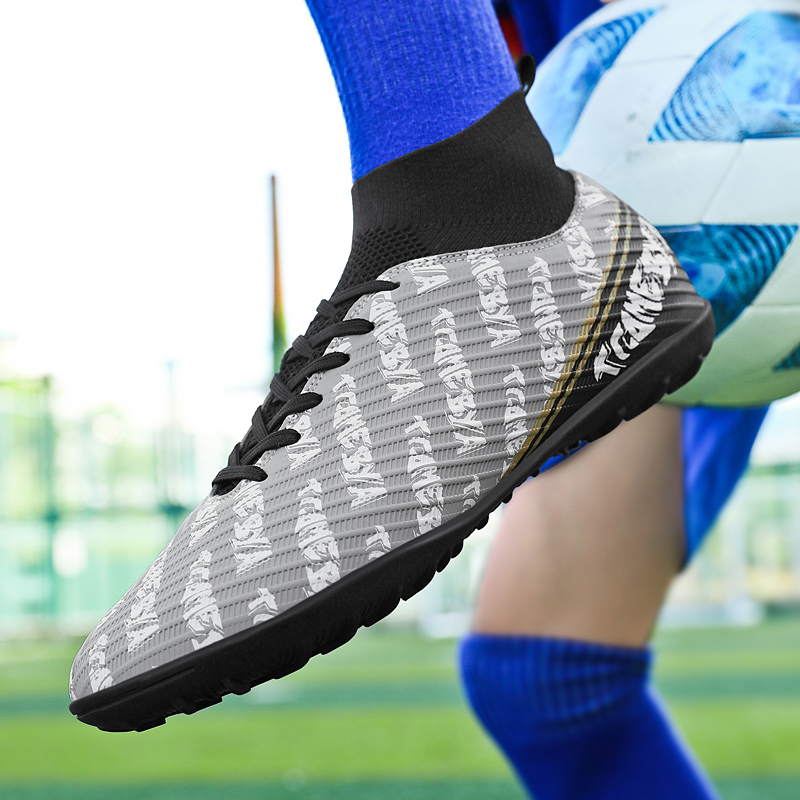 Männer Outdoor Hot Sale Ultraleicht Fussballschuhe High-Top FG/TF Professionell Laang Spikes Knöchel Unisex Komfort Fussball_voghion.com