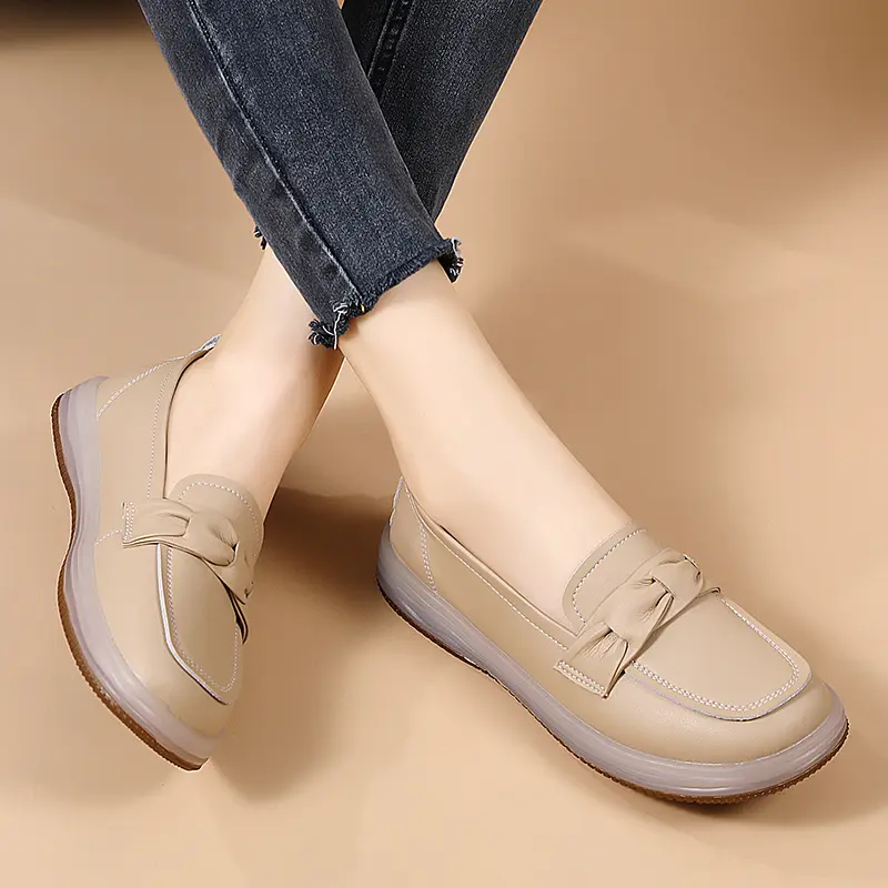 Damenschuhe Casual Single Schuhe Flache Mom Schuhe Loafers_voghion.com