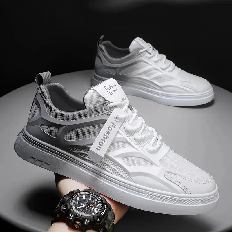 Tênis plataforma casual masculino tênis corredor verde cinza azul sapatos_voghion.com