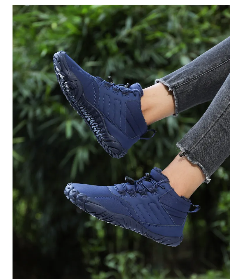 Outdoor-Schneestiefel für Herren im Winter, rutschfest, wasserdicht, Veet und warme Baumwollschuhe für Damen, Barfuß mit dicker Sohle_voghion.com