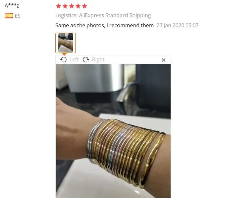 Set di bracciali rigidi in acciaio inossidabile oro e rosé donna_voghion.com